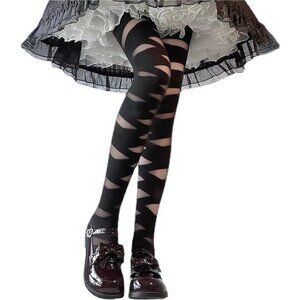 Womens Sheer Tights High Waist Sexy Lace Pantyhose Transparent